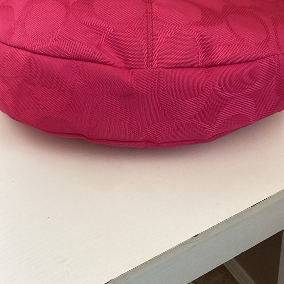 Pink and Orange Coach Bag Style F14873 - Picture 9 of 9